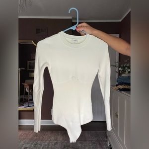 Ribbed Corset Sweater Bodysuit - Abercrombie